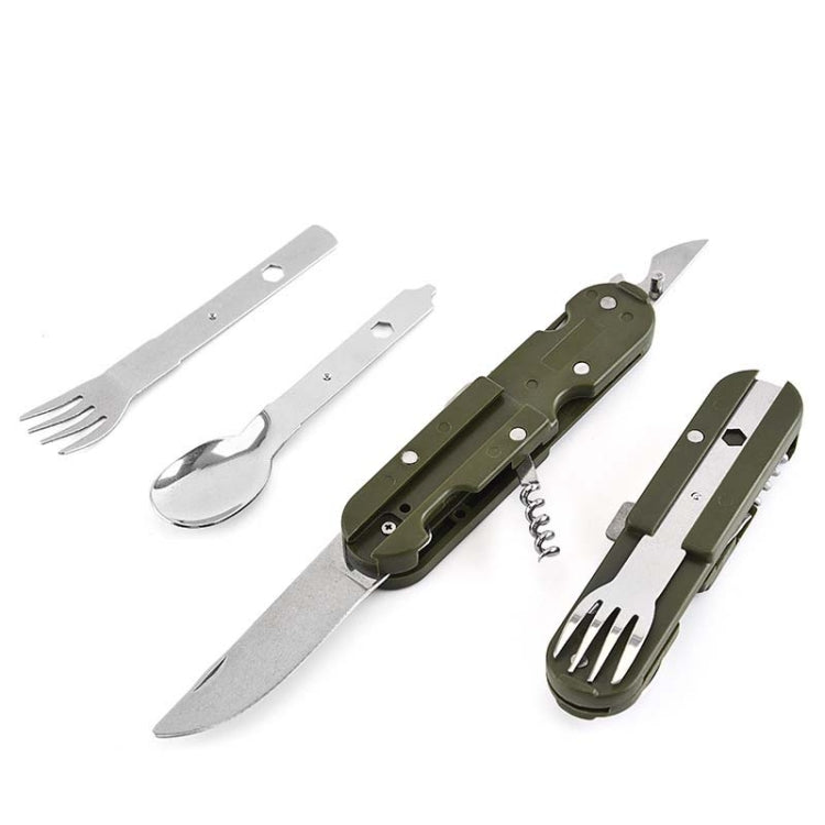 Stoviglie da campeggio all'aperto Coltello pieghevole in acciaio inossidabile Stoviglie combinate forchetta e cucchiaio