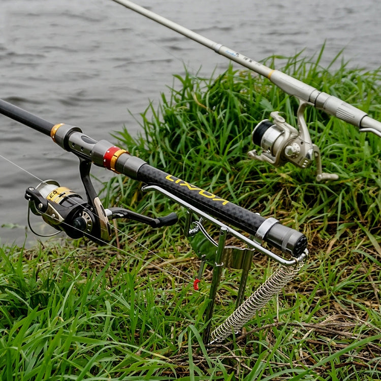 Staffa di sollevamento del palo completamente automatica in metallo a doppia molla Sollevatore per canna da pesca in acciaio inossidabile