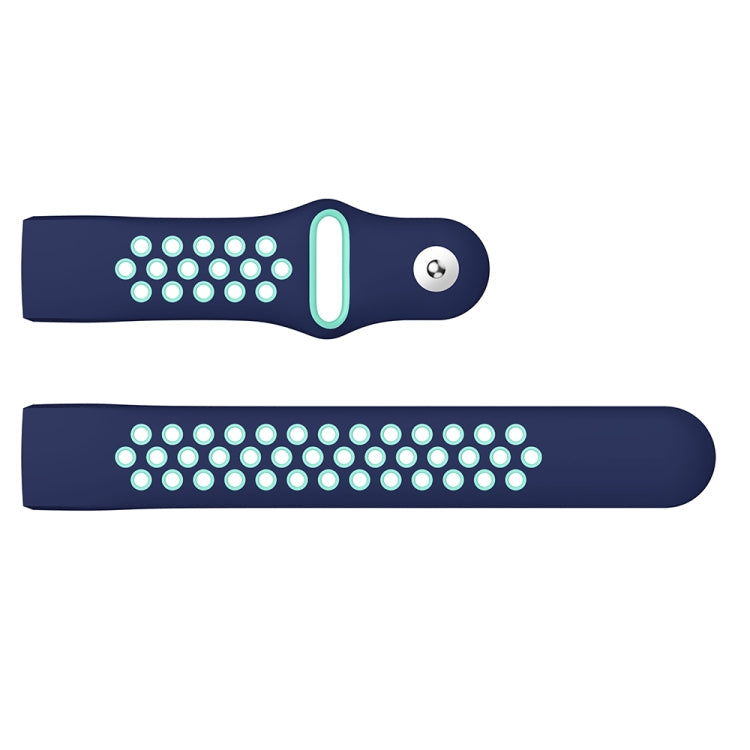 cinturino-in-silicone-bicolore-con-foro-tondo-per-fitbit-charge-3-dimensioni-cinturino-145-210-mm - immagine 4
