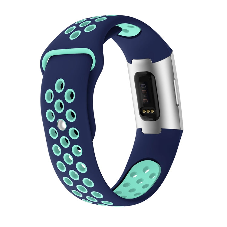 cinturino-in-silicone-bicolore-con-foro-tondo-per-fitbit-charge-3-dimensioni-cinturino-145-210-mm - immagine 5
