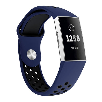 cinturino-in-silicone-bicolore-con-foro-tondo-per-fitbit-charge-3-dimensioni-cinturino-145-210-mm - immagine 7