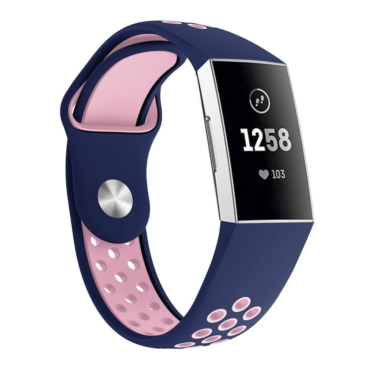 cinturino-in-silicone-bicolore-con-foro-tondo-per-fitbit-charge-3-dimensioni-cinturino-145-210-mm - immagine 8