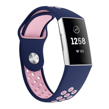 cinturino-in-silicone-bicolore-con-foro-tondo-per-fitbit-charge-3-dimensioni-cinturino-145-210-mm - immagine 8