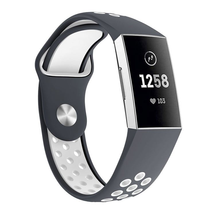 cinturino-in-silicone-bicolore-con-foro-tondo-per-fitbit-charge-3-dimensioni-cinturino-145-210-mm - immagine 10