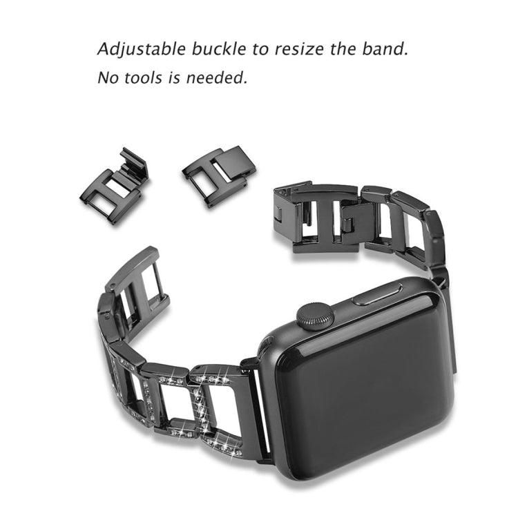 cinturino-per-orologio-in-acciaio-inossidabile-con-diamanti-colorati-per-apple-watch-serie-7-45-mm-6-e-se-e-5-e-4-44-mm-3-e-2-e-1-42-mm - immagine 4