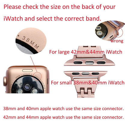 cinturino-per-orologio-in-acciaio-inossidabile-con-diamanti-colorati-per-apple-watch-serie-7-45-mm-6-e-se-e-5-e-4-44-mm-3-e-2-e-1-42-mm - immagine 5