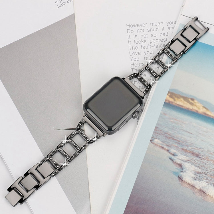 cinturino-per-orologio-in-acciaio-inossidabile-con-diamanti-colorati-per-apple-watch-serie-7-45-mm-6-e-se-e-5-e-4-44-mm-3-e-2-e-1-42-mm - immagine 6