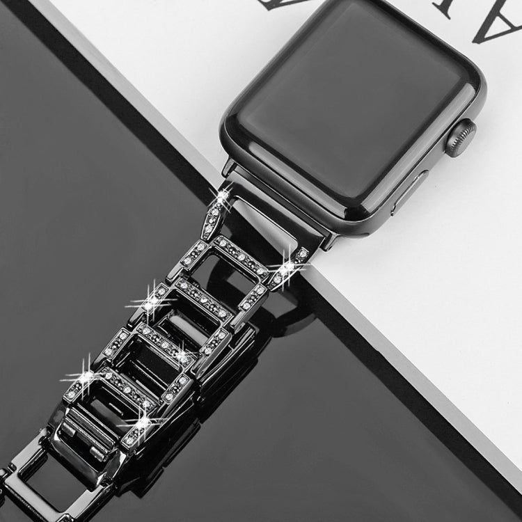 cinturino-per-orologio-in-acciaio-inossidabile-con-diamanti-colorati-per-apple-watch-serie-7-45-mm-6-e-se-e-5-e-4-44-mm-3-e-2-e-1-42-mm - immagine 7
