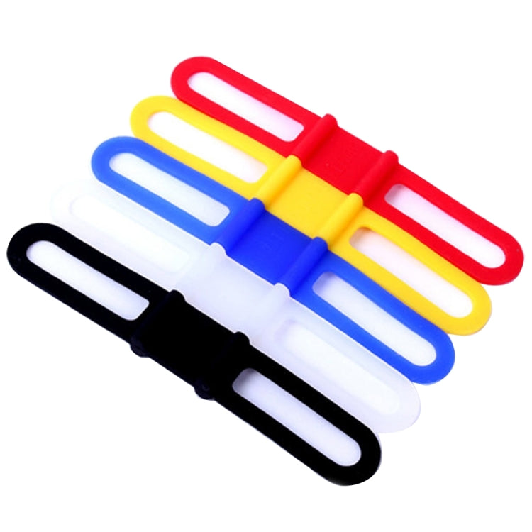 Supporto per cinghie ad alta resistenza per bicicletta da 5 pezzi per computer con luci per cellulare, consegna colore casuale, 5 PCS Bicycle Strength Straps Holder
