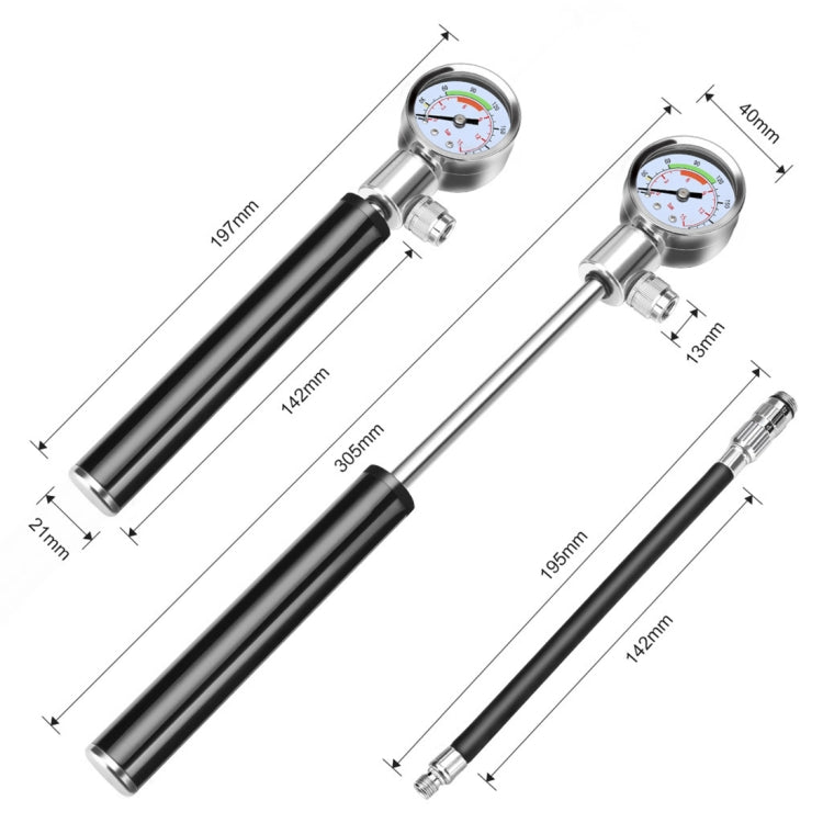 Pompa portatile ad alta pressione Pompa da bicicletta Mini pompa per mountain bike + scatola di riparazione pneumatici senza colla, Bicycle Pump + Glue-free Tire Repair Box