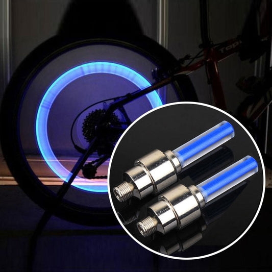 Lampada per pneumatici da 2 pezzi con batteria per auto/moto/bici