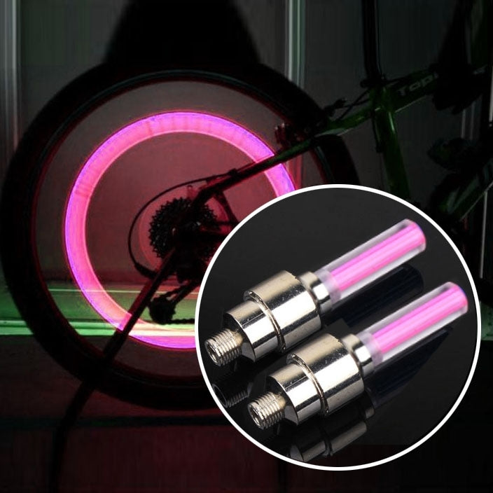 Lampada per pneumatici da 2 pezzi con batteria per auto/moto/bici