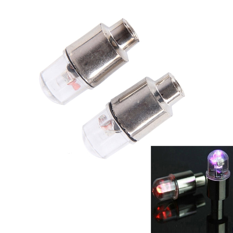 Lampada per pneumatici con luce per tappo valvola da 2 pezzi con batteria per auto/moto/bici
