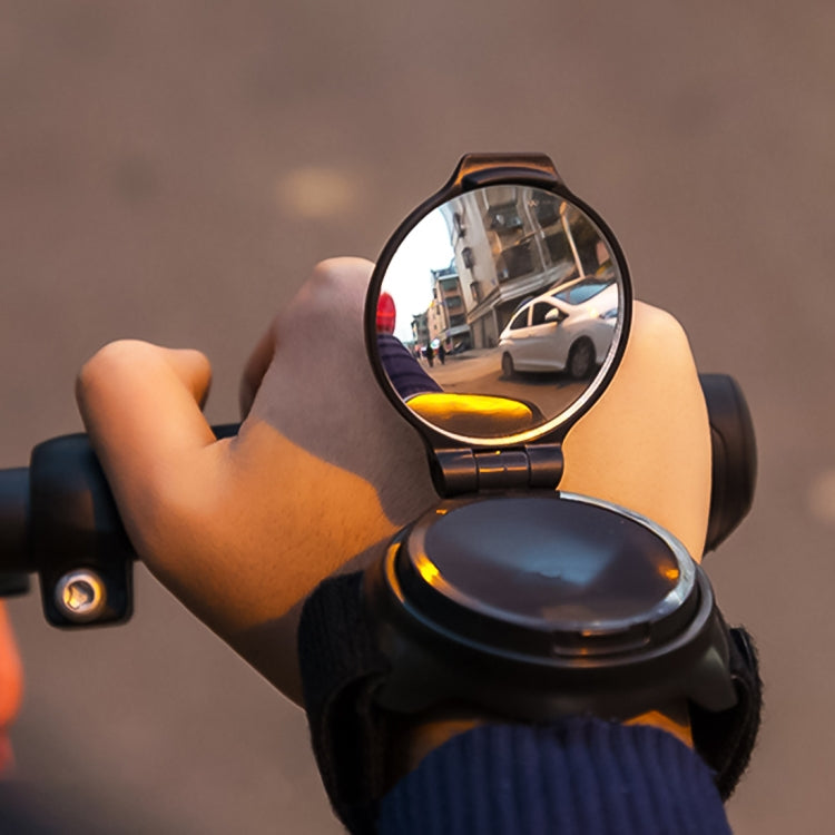 Specchietto retrovisore con cinturino da polso per bracciolo specchietto retrovisore da 360 gradi per bicicletta, Wrist Strap Rear View Mirror