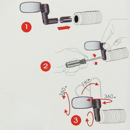 2 pezzi mini riflettore posteriore universale regolabile per specchietto retrovisore per bicicletta/mountain bike, Bicycle Mirror Rear - Novalix Store