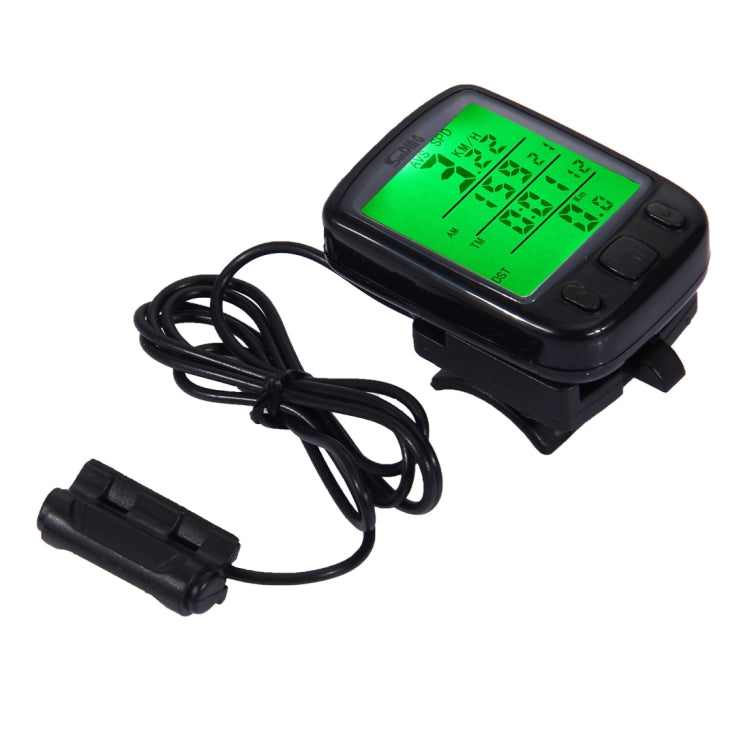 SunDing SD-563B Tachimetro contachilometri contachilometri impermeabile con schermo LCD cablato multifunzione con funzione di retroilluminazione del controllo della luce, SD-563B