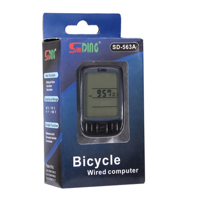 SunDing SD-563B Tachimetro contachilometri contachilometri impermeabile con schermo LCD cablato multifunzione con funzione di retroilluminazione del controllo della luce, SD-563B
