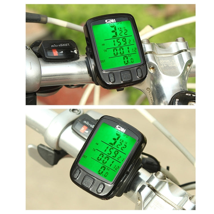 SunDing SD-563B Tachimetro contachilometri contachilometri impermeabile con schermo LCD cablato multifunzione con funzione di retroilluminazione del controllo della luce, SD-563B