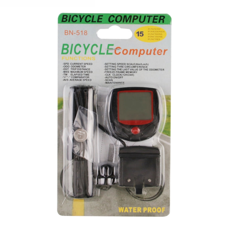 Tachimetro contachilometri LCD per ciclocomputer impermeabile a 14 funzioni, SD-548B