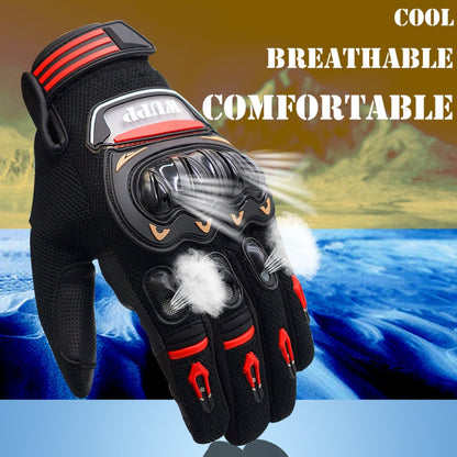 WUPP Guanti da moto Touch Screen Impermeabili Traspiranti Indossabili Antiscivolo Guanti protettivi estivi invernali a dita intere, Taglia: XL, Size: XL