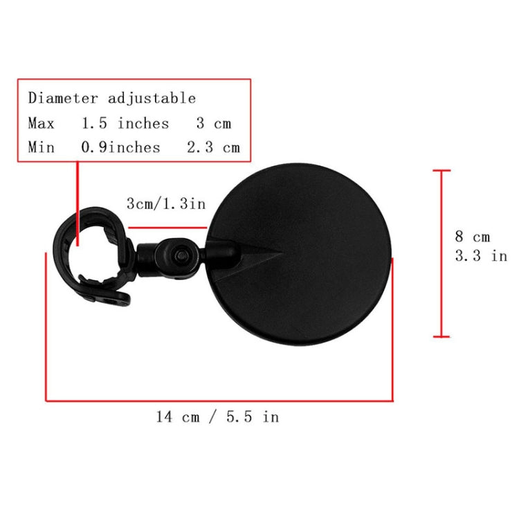 Manubrio retrovisore universale per bicicletta regolabile a 360°, specchio convesso grandangolare, specchietto retrovisore per ciclismo, View Mirror