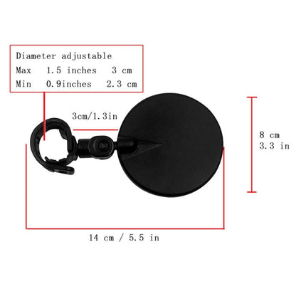 Manubrio retrovisore universale per bicicletta regolabile a 360°, specchio convesso grandangolare, specchietto retrovisore per ciclismo, View Mirror