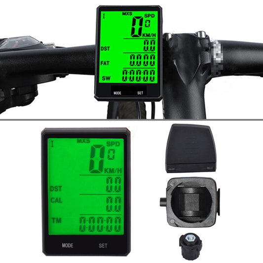 Tachimetro contachilometri LCD per ciclocomputer impermeabile wireless inglese da 2,8 pollici, Wireless