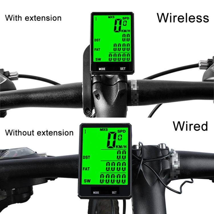 Tachimetro contachilometri LCD per ciclocomputer impermeabile wireless inglese da 2,8 pollici, Wireless
