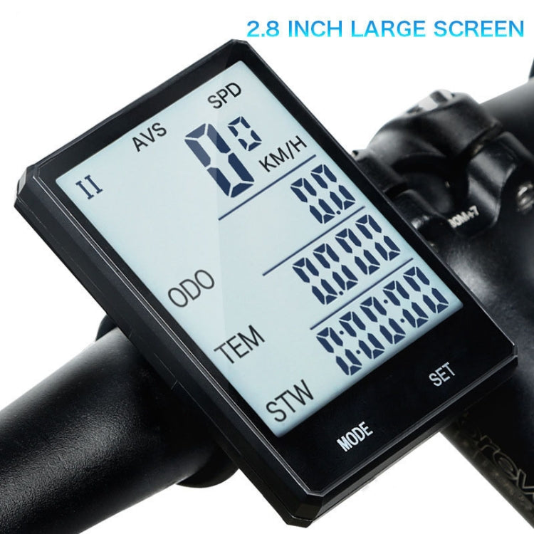 Tachimetro contachilometri LCD per ciclocomputer impermeabile wireless inglese da 2,8 pollici, Wireless