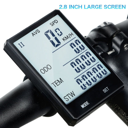 Tachimetro contachilometri LCD per ciclocomputer impermeabile wireless inglese da 2,8 pollici, Wireless