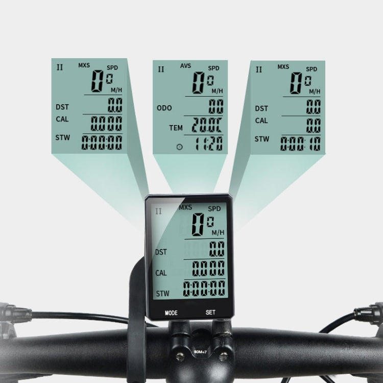 Tachimetro contachilometri LCD per ciclocomputer impermeabile wireless inglese da 2,8 pollici, Wireless