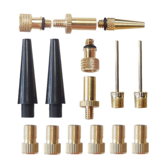 2 set (15 in 1) Adattatore di gonfiaggio Bocca francese / Bocca americana / Adattatore per ago di gonfiaggio bocca britannica, 15 in 1 - Novalix Store