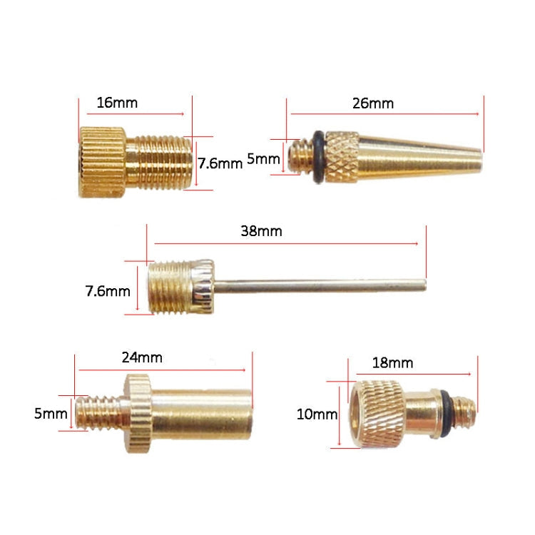 2 set (16 in 1 B) Adattatore di gonfiaggio Bocca francese / Bocca americana / Adattatore per ago di gonfiaggio bocca britannica, 16 in 1 B - Novalix Store