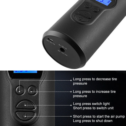 Pompa ad aria elettrica portatile ricaricabile con display digitale LCD con luce COB