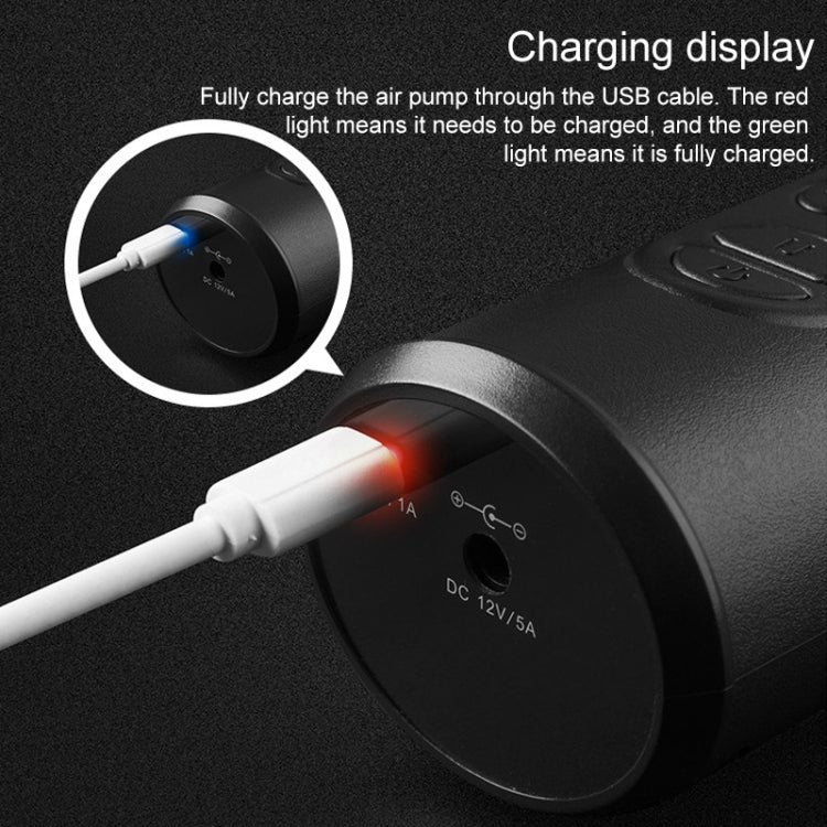 Pompa ad aria elettrica portatile ricaricabile con display digitale LCD con luce COB