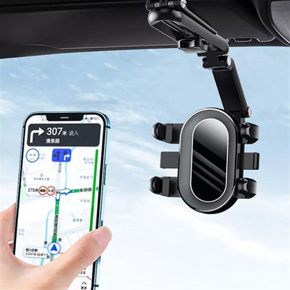 Supporto per cellulare multifunzionale con visiera parasole per sedile posteriore per auto