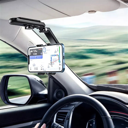 Supporto per cellulare multifunzionale con visiera parasole per sedile posteriore per auto
