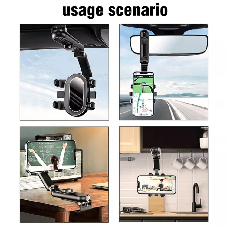 Supporto per cellulare multifunzionale con visiera parasole per sedile posteriore per auto