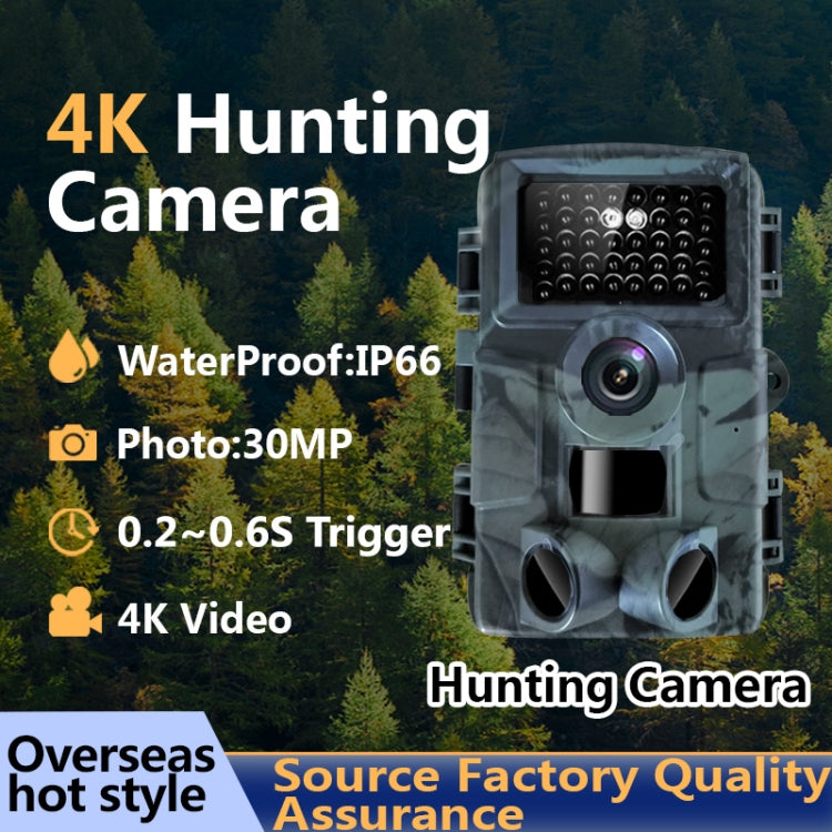PR4000 Telecamera per localizzazione di caccia di animali selvatici con schermo LCD da 2 pollici 4K per visione notturna a infrarossi, PR4000