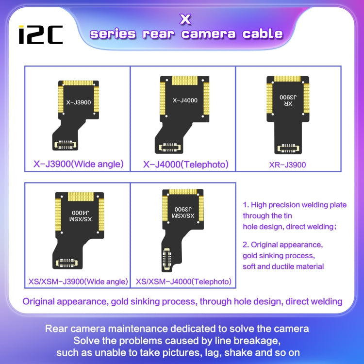 cavo-per-fotocamera-con-teleobiettivo-posteriore-i2c-for-iphone-xs-xs-max-j4000-for-iphone-11-pro-11-pro-max-j7300-for-iphone-12-pro-j10400-for-iphone-12-pro-max-j10500 - immagine 5