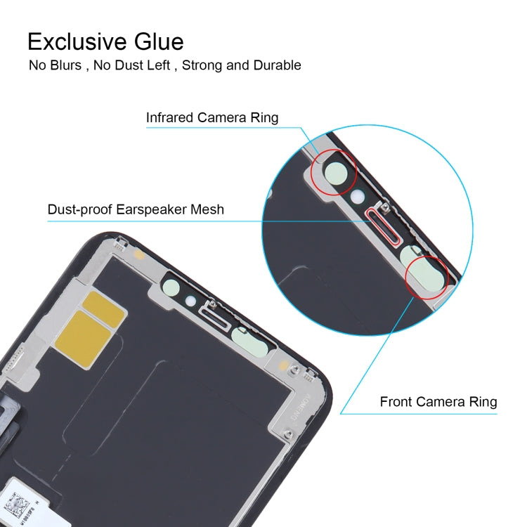 Schermo LCD OLED morbido per assemblaggio completo di digitalizzatore, For iPhone X(Soft OLED), For iPhone XS(Soft OLED), For iPhone XS Max(Soft OLED), For iPhone 11 Pro Max(Soft OLED), For iPhone 11 Pro(Soft OLED), For iPhone 12 Pro Max(Soft OLED)