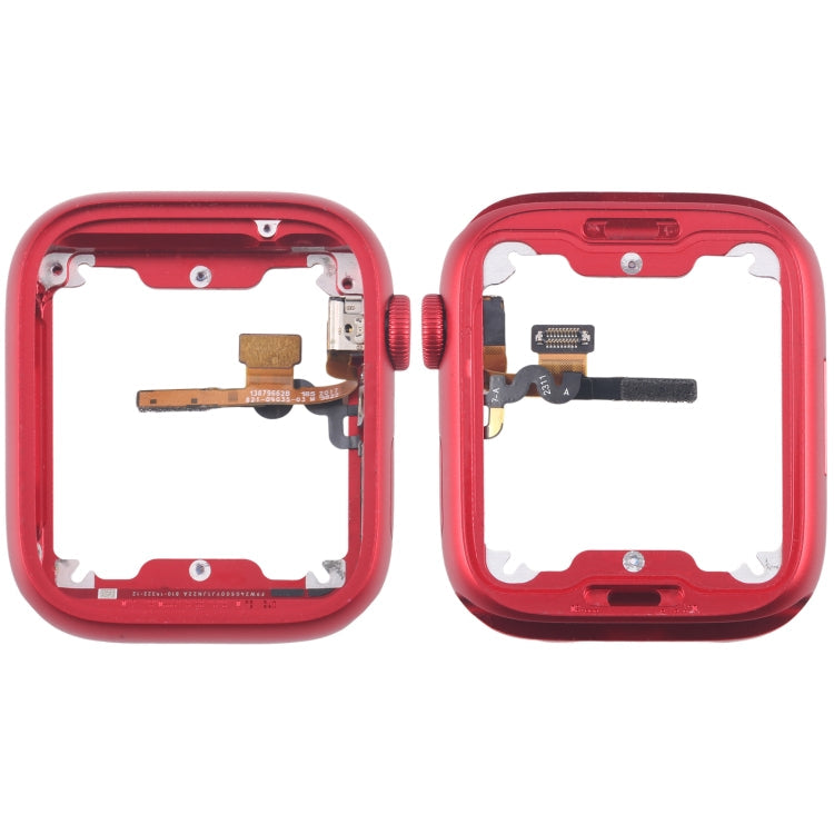 Piastra della lunetta del telaio centrale in lega di alluminio con cavo flessibile dell'asse di rotazione della corona, For Apple Watch Series 7 / 8 / 9 45MM LTE, For Apple Watch Series 7 / 8 / 9 45MM GPS, For Apple Watch Series 7 / 8 / 9 41MM LTE�����...