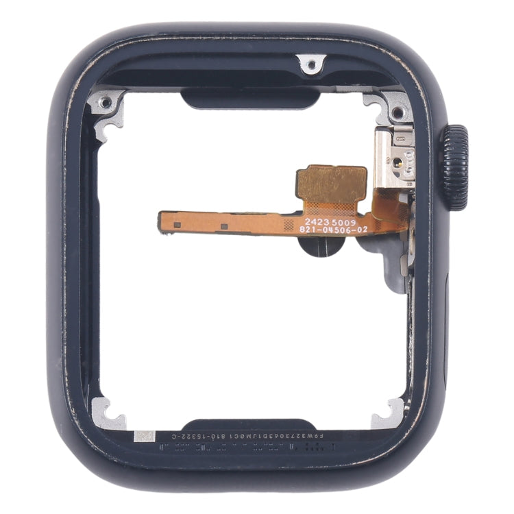 Piastra della lunetta del telaio centrale in lega di alluminio con cavo flessibile dell'asse di rotazione della corona, For Apple Watch Series 7 / 8 / 9 45MM LTE, For Apple Watch Series 7 / 8 / 9 45MM GPS, For Apple Watch Series 7 / 8 / 9 41MM LTE�����...