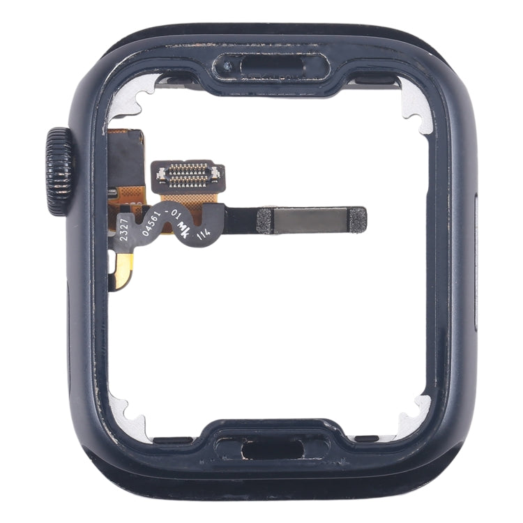 Piastra della lunetta del telaio centrale in lega di alluminio con cavo flessibile dell'asse di rotazione della corona, For Apple Watch Series 7 / 8 / 9 45MM LTE, For Apple Watch Series 7 / 8 / 9 45MM GPS, For Apple Watch Series 7 / 8 / 9 41MM LTE�����...