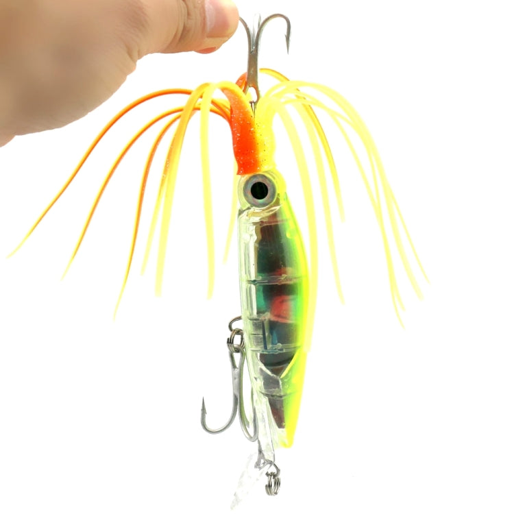 HENGJIA Esche da pesca artificiali a forma di polpo Esche da pesca bioniche con ganci, Lunghezza: 14 cm, Consegna colore casuale