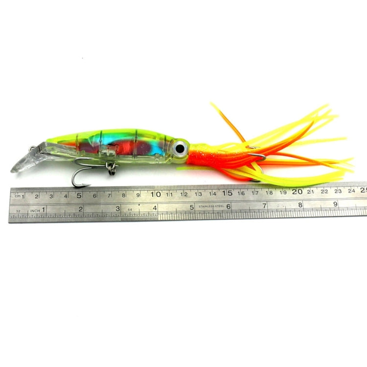 HENGJIA Esche da pesca artificiali a forma di polpo Esche da pesca bioniche con ganci, Lunghezza: 14 cm, Consegna colore casuale