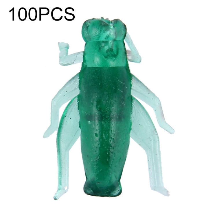 Esche da pesca artificiali a forma di cricket da 100 pezzi, lunghezza: 2 cm, Cricket Shape