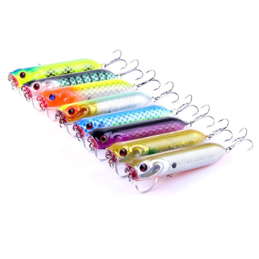HENGJIA Esche da pesca artificiali Popper Esca da pesca bionica con ganci, Lunghezza: 9,5 cm, Consegna colore casuale, Length: 9.5 cm