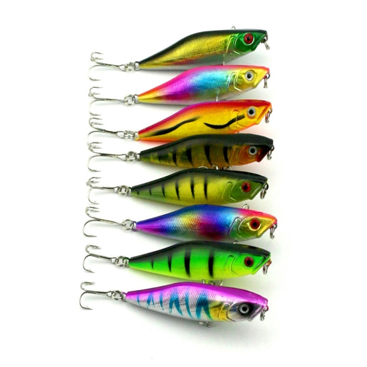 HENGJIA Esche da pesca artificiali Popper Esca da pesca bionica con ganci, Lunghezza: 7,5 cm, Consegna colore casuale, Length: 7.5 cm