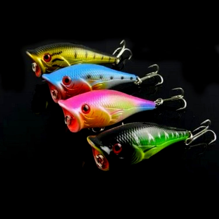 HENGJIA Esche da pesca artificiali in plastica Popper Esca da pesca bionica con ganci, Lunghezza: 6,5 cm, Consegna colore casuale, Length: 6.5 cm